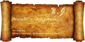 Mocsár Julianna névjegykártya