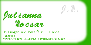 julianna mocsar business card